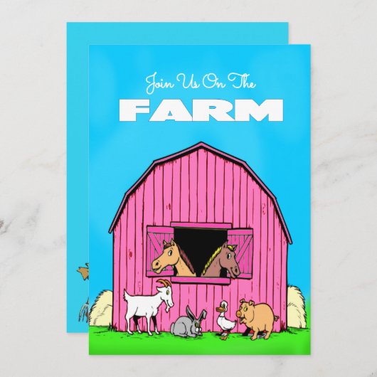 Party Einladung (Vorne/Hinten)