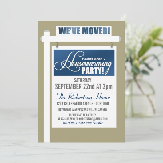 Party Einladung (Stehend Vorderseite)