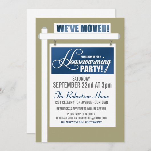 Party Einladung (Vorne/Hinten)