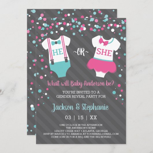 Party Einladung (Vorne/Hinten)