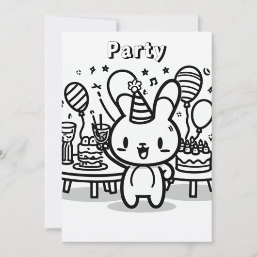 Party Einladung (Vorderseite)