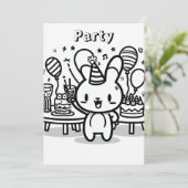 Party Einladung (Stehend Vorderseite)