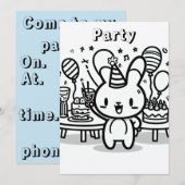 Party Einladung (Vorne/Hinten)