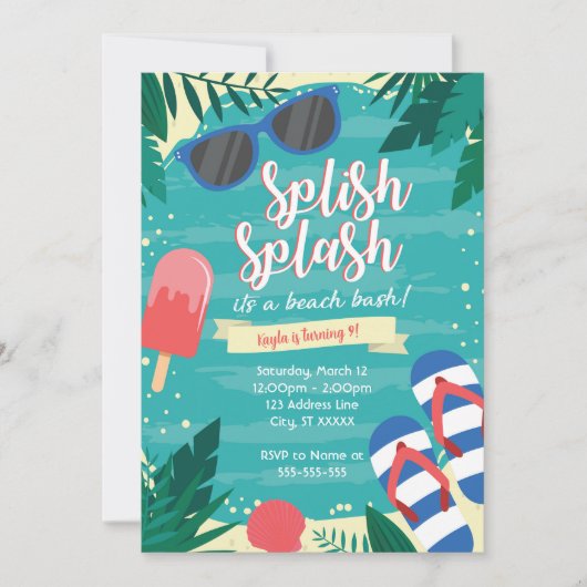 Party Einladung (Vorderseite)