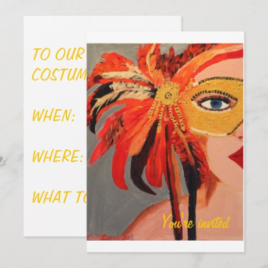 Party Einladung (Vorne/Hinten)