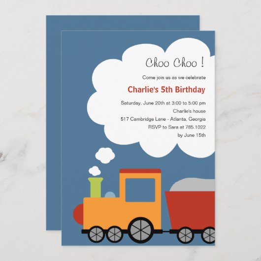 Party Einladung (Vorne/Hinten)