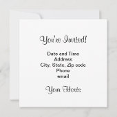 Party Einladung (Rückseite)