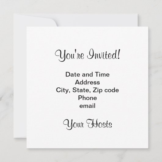 Party Einladung (Rückseite)