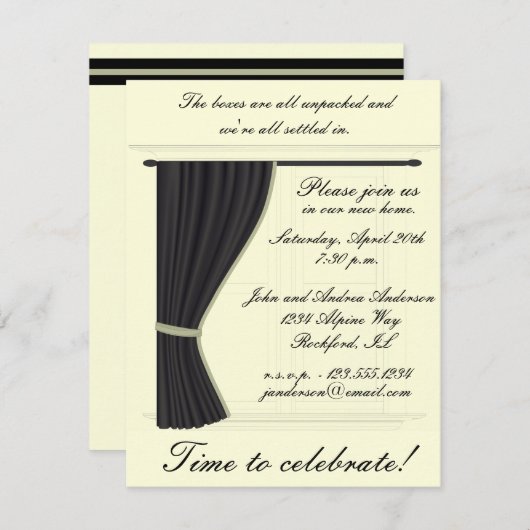 Party Einladung (Vorne/Hinten)