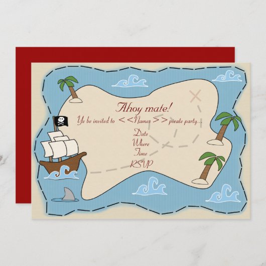 Party Einladung (Vorne/Hinten)