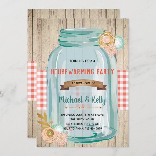 Party Einladung (Vorne/Hinten)