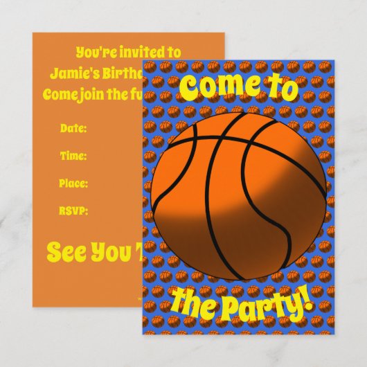 Party Einladung (Vorne/Hinten)