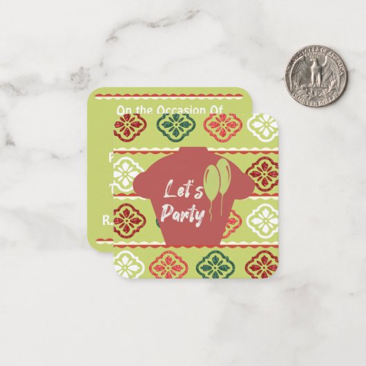 Party Einladung (Vorderseite/Rückseite Beispiel)