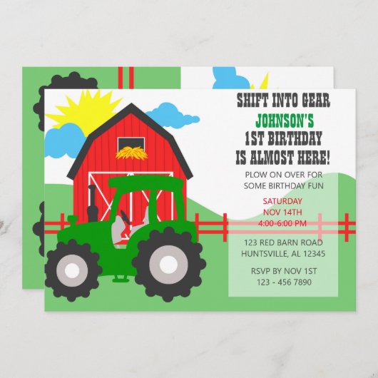 Party Einladung (Vorne/Hinten)