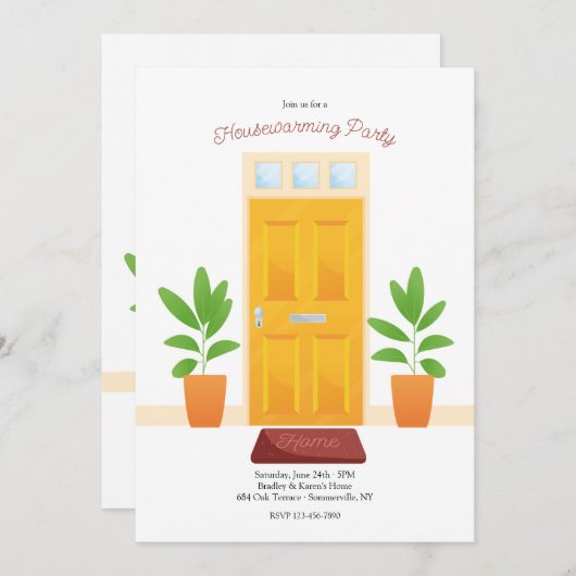 Party Einladung (Vorne/Hinten)