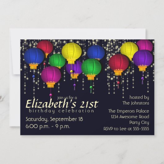 Party Einladung (Rückseite)