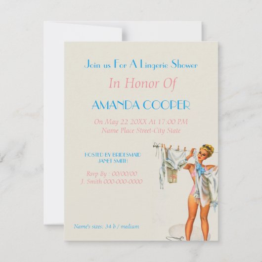 Party Einladung (Rückseite)