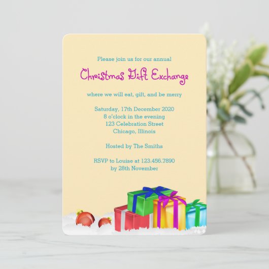 Party Einladung (Stehend Vorderseite)