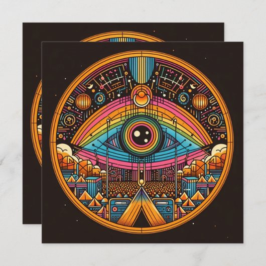 Party Einladung (Vorne/Hinten)