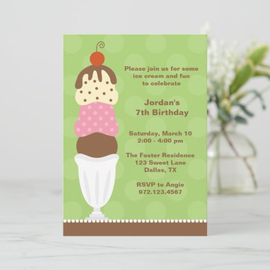 Party Einladung (Stehend Vorderseite)