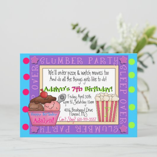 Party Einladung (Stehend Vorderseite)