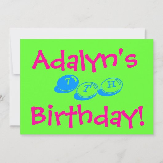 Party Einladung (Rückseite)