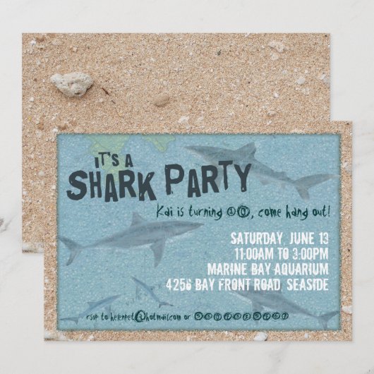 Party Einladung (Vorne/Hinten)