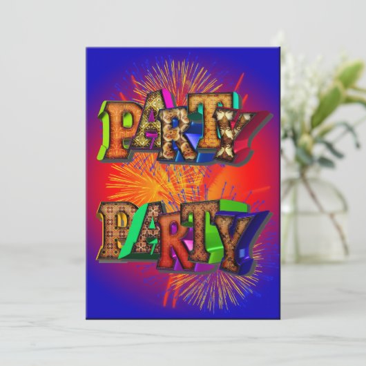 Party Einladung (Stehend Vorderseite)