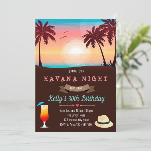 Party Einladung (Stehend Vorderseite)