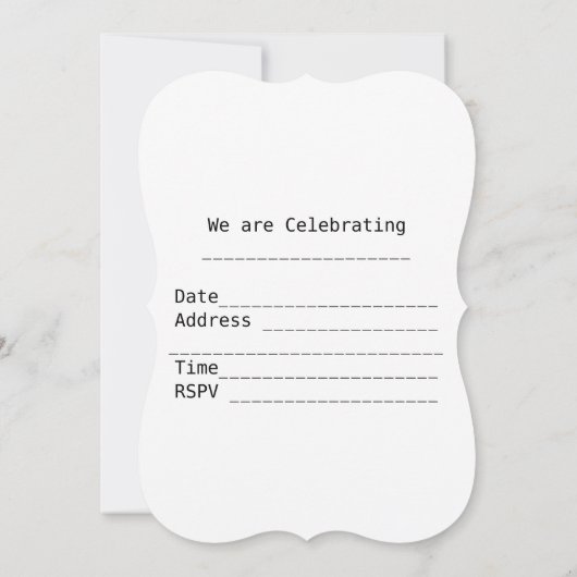 Party Einladung (Rückseite)