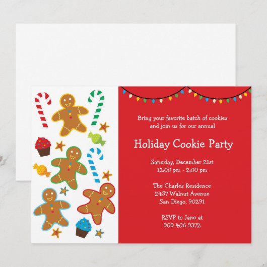 Party Einladung (Vorne/Hinten)