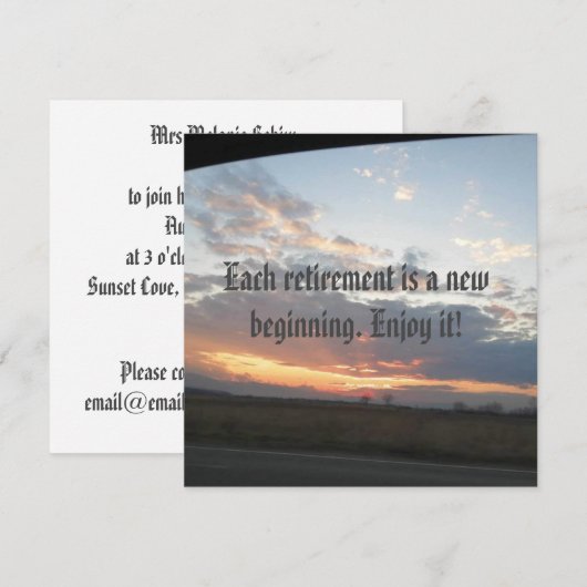 Party Einladung (Vorne/Hinten)