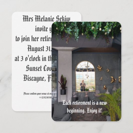 Party Einladung (Vorne/Hinten)