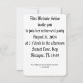 Party Einladung (Rückseite)