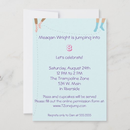 Party Einladung (Rückseite)