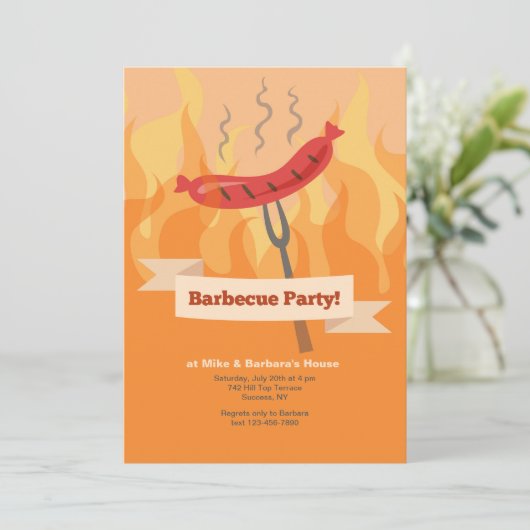 Party Einladung (Stehend Vorderseite)