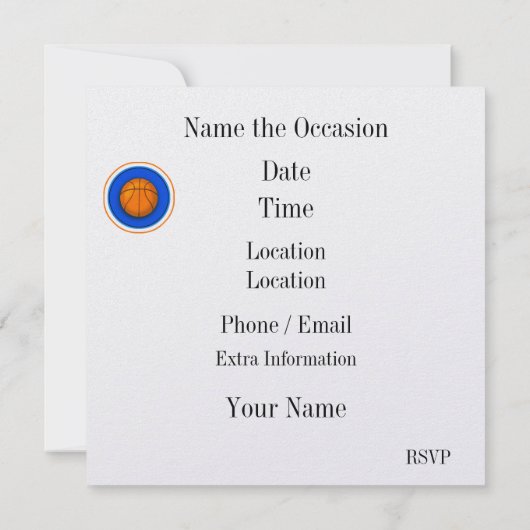 Party Einladung (Rückseite)