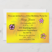 Party Einladung 101 (Rückseite)