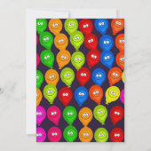 Party Einladung 2. Junge Ballons Monster (Rückseite)