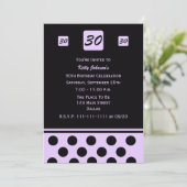 Party Einladung 30 zum 30. Geburtstag in Lavender (Stehend Vorderseite)