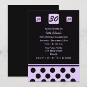 Party Einladung 30 zum 30. Geburtstag in Lavender (Vorne/Hinten)