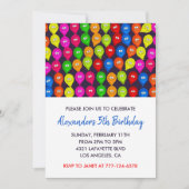 Party Einladung 5. Junge Ballons Monster (Vorderseite)