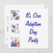 Party Einladung am Adoption (Vorne/Hinten)
