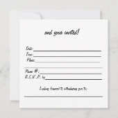 Party Einladung am Adoption (Rückseite)