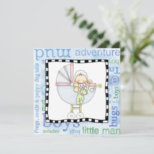 Party Einladung am Adoption (Stehend Vorderseite)