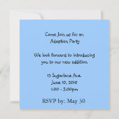 Party Einladung am Adoption (Rückseite)