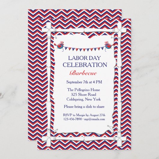 Party Einladung am Arbeitstag (Vorne/Hinten)