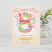 Party Einladung am Frauentag (Stehend Vorderseite)