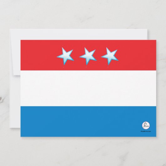 Party Einladung am Roten, Weißen und Blauen Wahlta (Rückseite)