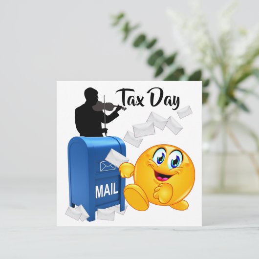 Party Einladung am Steuertag (Stehend Vorderseite)